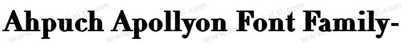 Ahpuch Apollyon Font Family字体转换